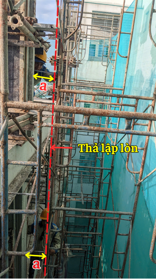 Phải thả lập lòn kiểm tra da cột biên tầng trên- tầng dưới
